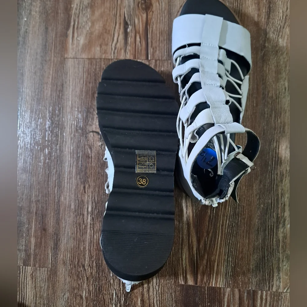 Free People Womens Platform Gladiator Sandals Sunrise Size 38 RUNS LITTLE BIG